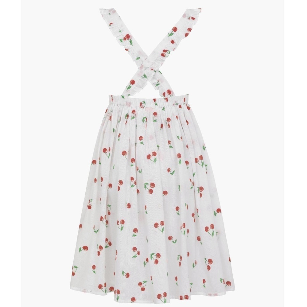 Sunuva Cherries Pinafore Girls Dress - Picture 5 of 9